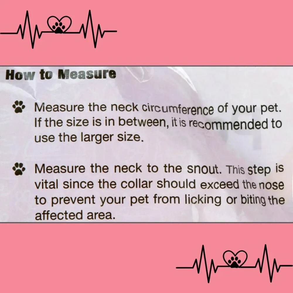 SunGrow Polka Dot Pet Soft Adjustable Recovery Cone | NWT | M | Pink White